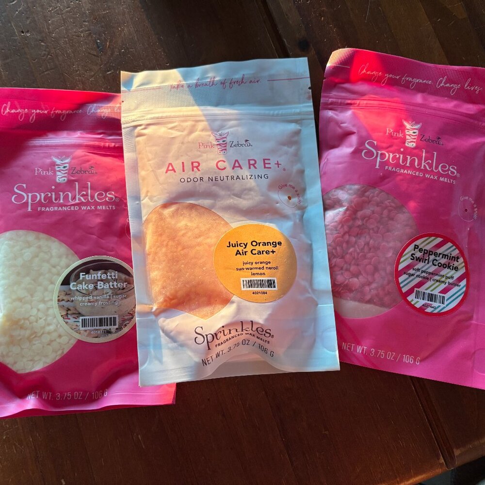 Pink Zebra Bundle of 3 bags Wax Melts  NEW